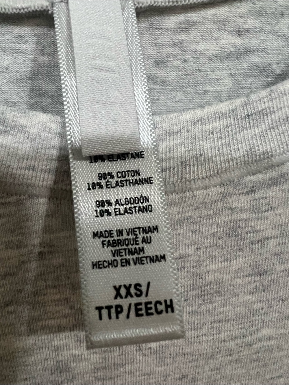 SKIMS Long Sleeve Crewneck Top in Heather Gray XXS - Picture 6 of 6